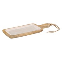ZELLER Servierbrett Mangoholz beige