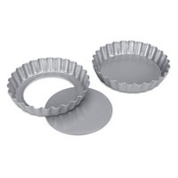 STÄDTER Tarteform mit Hebeboden 10x1.8 cm silber We love Baking