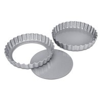 STÄDTER Tarteform mit Hebeboden 12x1.8 cm silber We love Baking