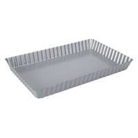 STÄDTER Tarteform mit Hebeboden 28x18x3 cm silber We love Baking