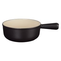 LE CREUSET Fonduecaquelon schwarz sand 20 cm