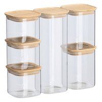 ZELLER Vorratsglas mit Bambusdeckel
