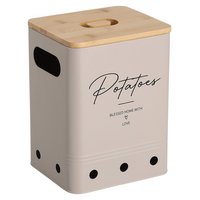 ZELLER Vorratsdose Potatoes mit Bambusdeckel greige 5100ml