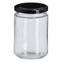 ZELLER Einmachglas mit Metalldeckel schwarz 350ml