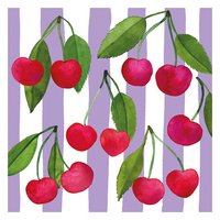 PPD Servietten Cherry Stripes