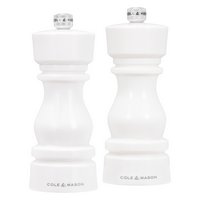 COLE MASON Pfeffer Salzmühlen Set London Acryl weiss
