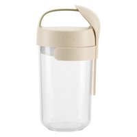 LEKUE Joghurtbecher To Go mit Löffel 0.6 l beige