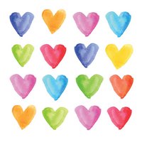 PPD Servietten Aquarell Hearts