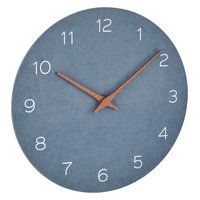 TFA Wanduhr mit Holzzeiger taubenblau