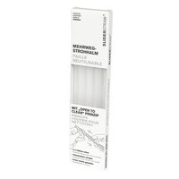SLIDER STRAW Trinkhalm transparent-weiss 4 Stück 21.5 cm