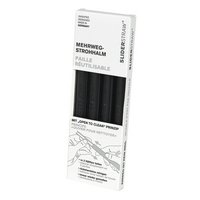 SLIDER STRAW Trinkhalm schwarz 4 Stück 15 cm