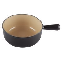 LE CREUSET Fonduecaquelon schwarz sand 22 cm