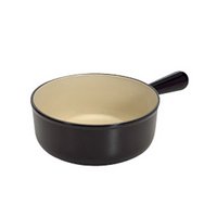 LE CREUSET Fonduecaquelon schwarz sand 24 cm
