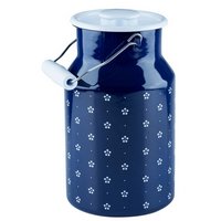 RIESS Milchkanne mit Deckel 2 l blümchenblau