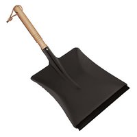 REDECKER Kehrschaufel Metall schwarz mit Holzgriff