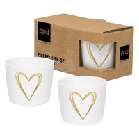 PPD Eierbecher Pure Heart weiss-gold