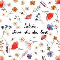 PPD Servietten Schön, dass Du da bist Flowers