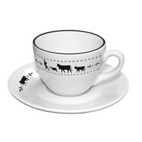 STEINLIN Kaffeetasse mit Untertasse Alpaufzug