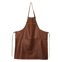 DUTCHDELUXES Schürze Zipper Leder brown