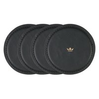 DUTCHDELUXES Untersetzer Leder black