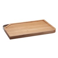 RÖSLE Schneidbrett Ulme mit Inoxgriff 36x24x2.5 cm
