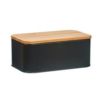 ZELLER Brotkasten schwarz Bamboo