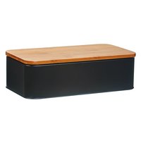 ZELLER Brotkasten schwarz Bamboo