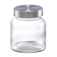 ZELLER Vorratsglas mit Deckel Metall Mini 220ml