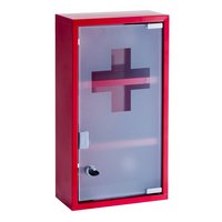 ZELLER Medizinschrank Metall rot