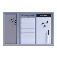 ZELLER Pinn Memobord 3in1 grau
