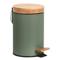 ZELLER Treteimer Bamboo Metall salbeigrün 3 l