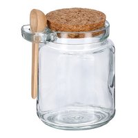Zeller Vorratsglas mit Löffel und Korkdeckel