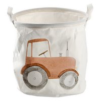 ZELLER Aufbewahrungskorb Traktor Canvas weiss