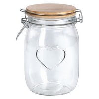 ZELLER Vorratsglas Heart 1000 ml