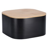 ZELLER Brotkasten schwarz Bamboo