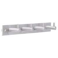 SIRO Garderobenleiste mit 4 Haken 322 mm Edelstahl