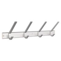 SIRO Garderobenleiste mit 4 Haken 450 mm Aluminium