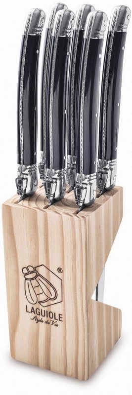 Laguiole Style de Vie Laguiole Premium Line Steakmesser schwarz 