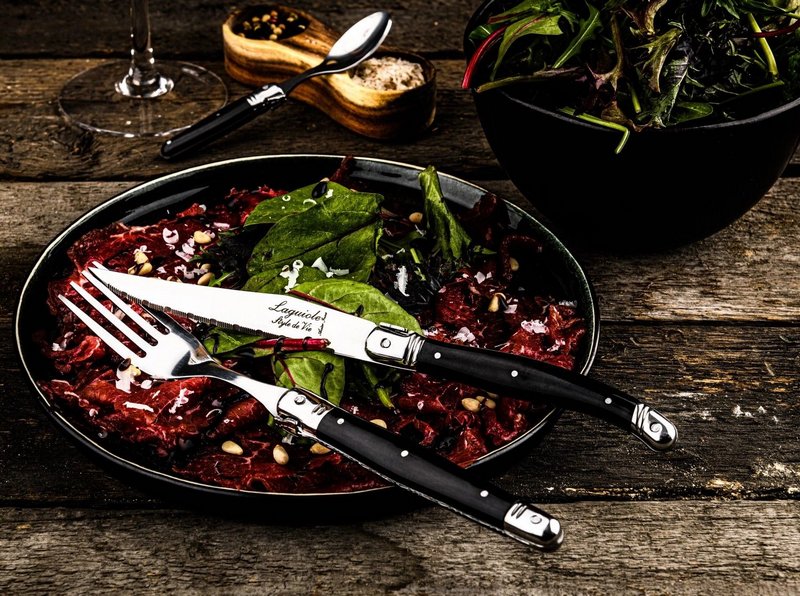 Laguiole Style de Vie Laguiole Premium Line Steakmesser schwarz 