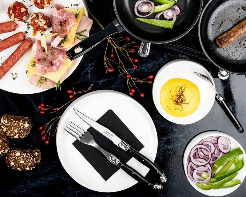 Laguiole Style de Vie Laguiole Premium Line Steakmesser schwarz 