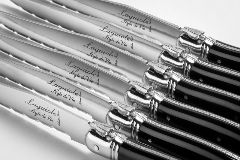 Laguiole Style de Vie Laguiole Premium Line Steakmesser schwarz 