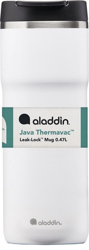 Java Thermavac Leak-Lock Stain. St. Mug 0.47L Snowf. White 