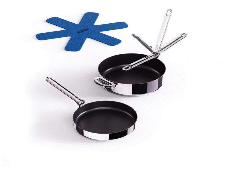 JosephJoseph Bratpfanne Space Steel Klappgriff antihaft 