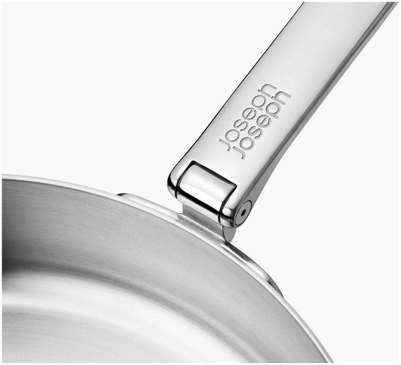 JosephJoseph Bratpfanne Space Steel 20cm Edelstahl mit Klappgriff 