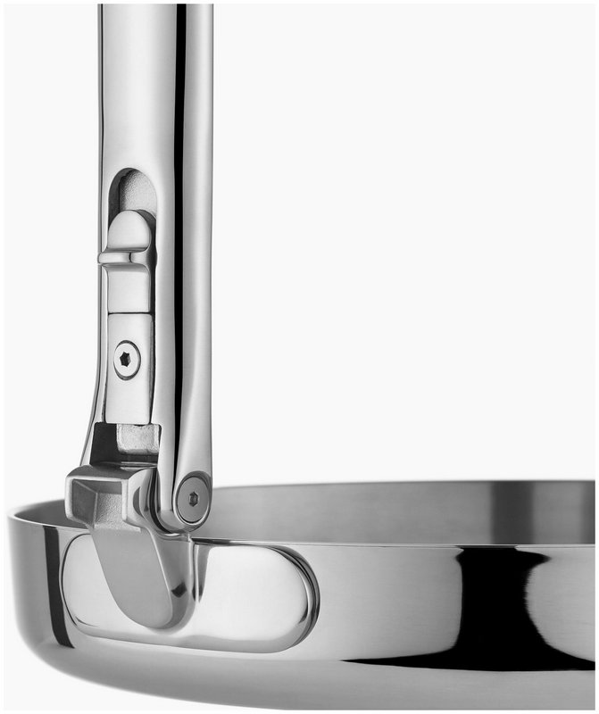 JosephJoseph Bratpfanne Space Steel 20cm Edelstahl mit Klappgriff 