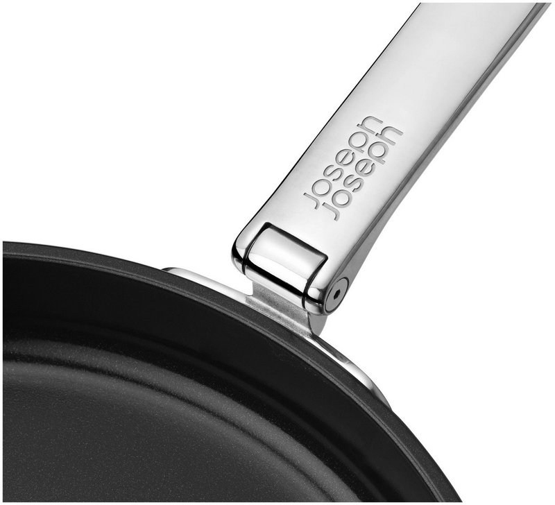 JosephJoseph Bratpfanne Space Steel 24cm Edelstahl Klappgriff antihaft 