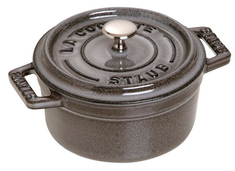 Staub Cocotte rund 24 cm Graphit Grau 