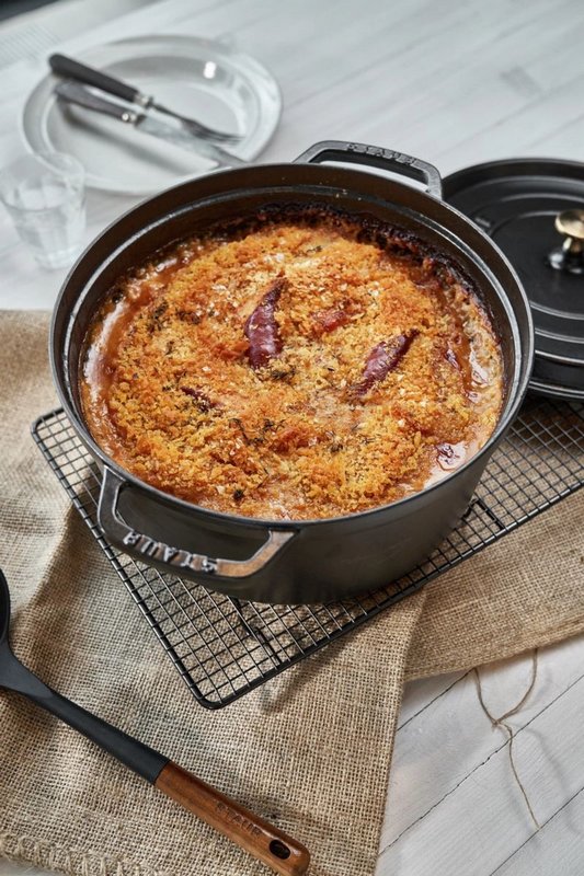 Staub Cocotte rund 28 cm Schwarz 