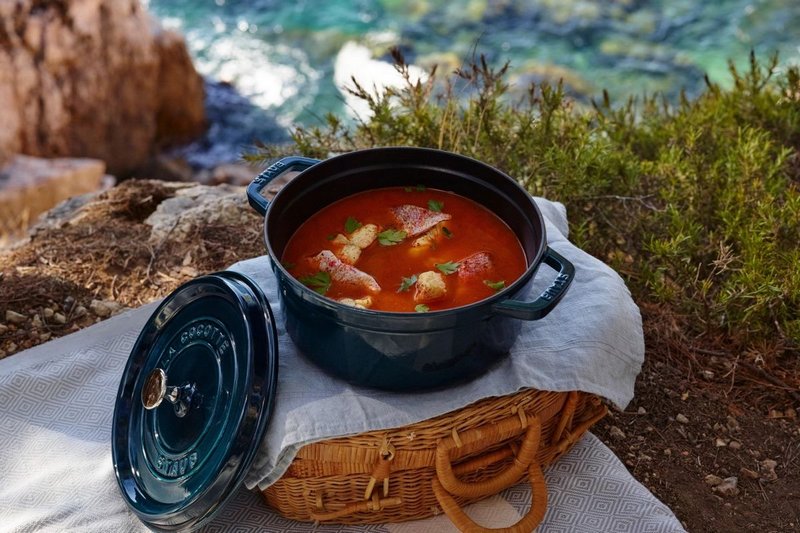 Staub Cocotte rund 28 cm La Mer 