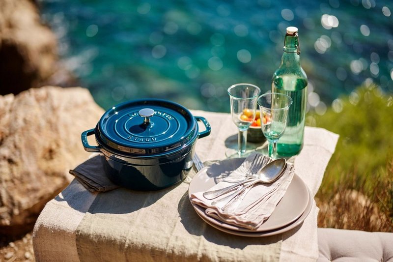 Staub Cocotte rund 28 cm La Mer 